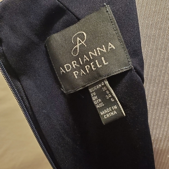 Adrianna Papell Blue Lace Overlay Dress SZ 4 - Picture 5 of 7